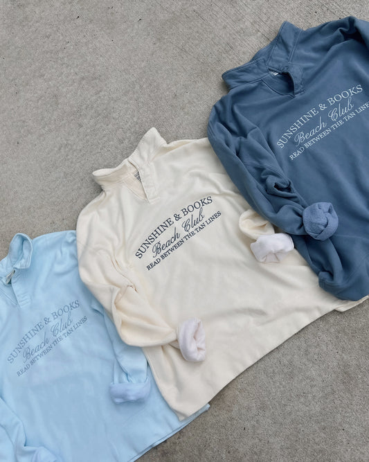 Sunshine & Books Collar Crewneck