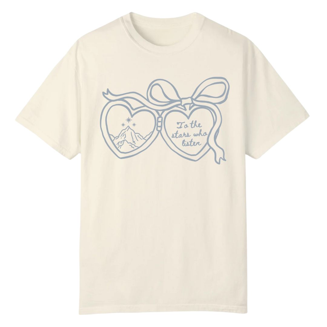 Printed Stars who Listen Locket Tee