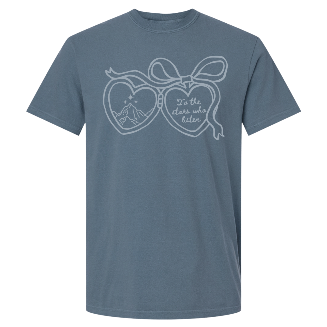 Printed Stars who Listen Locket Tee