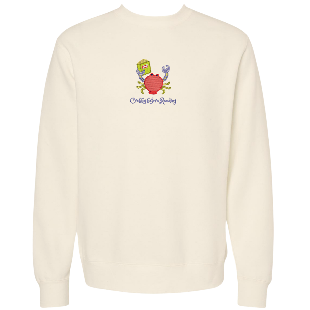 Crabby Before Reading Crewneck