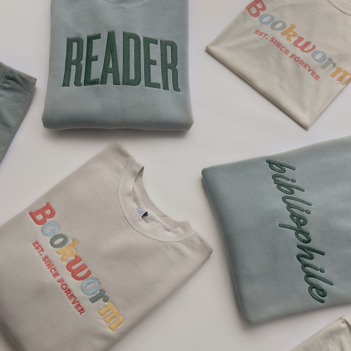 Embroidered Bibliophile Crewneck