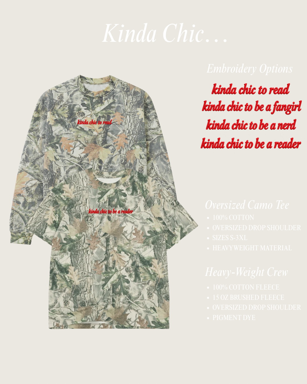 Camo Kinda Chic Oversized Tee