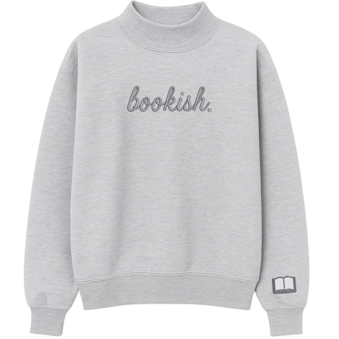 Bookish Mock Neck Crewneck