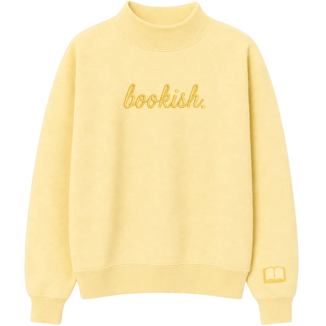Bookish Mock Neck Crewneck