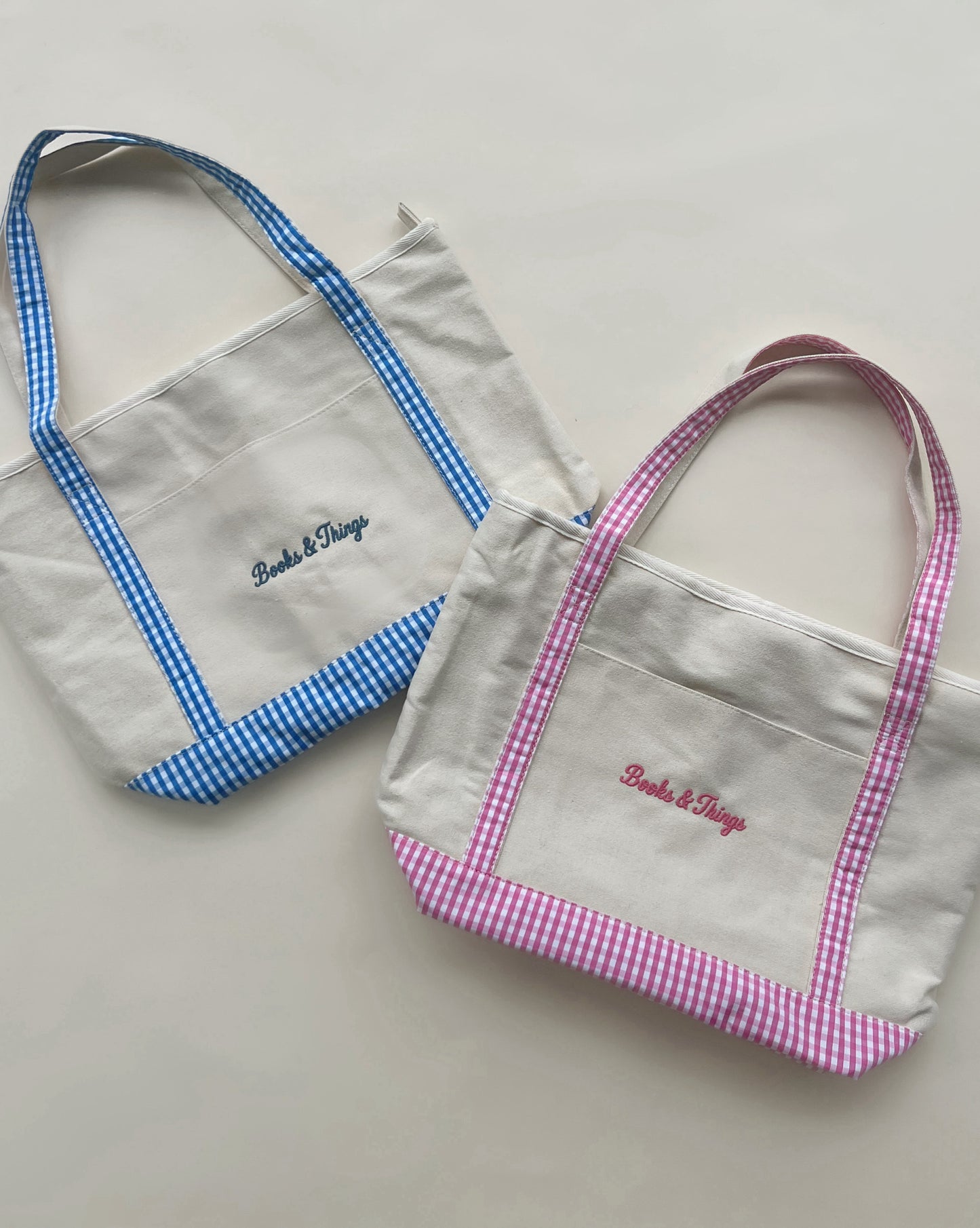 Books & Things Gingham Tote