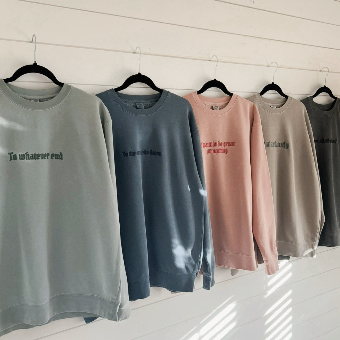 Stars Who Listen Literary Lines Crewneck