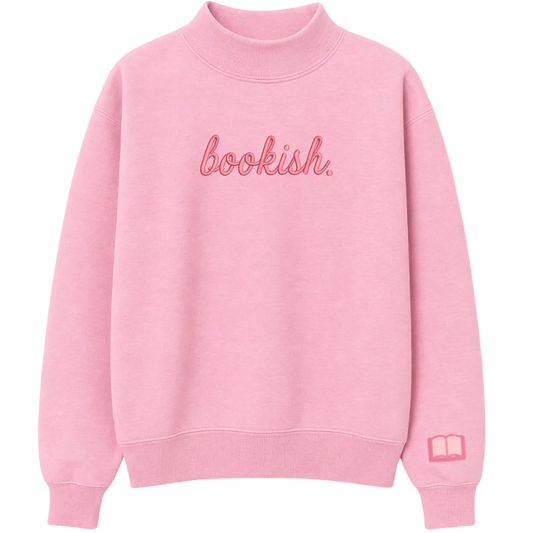 Bookish Mock Neck Crewneck