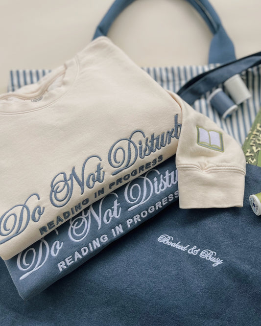 Embroidered Do Not Disturb Crewneck