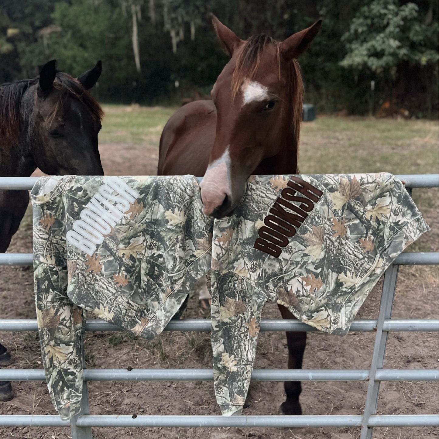 Printed Bookish Camo Crewnecks