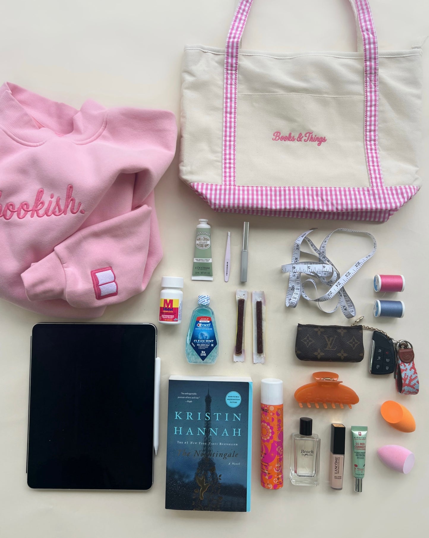 Embroidered Bookish Mock Neck Crewneck