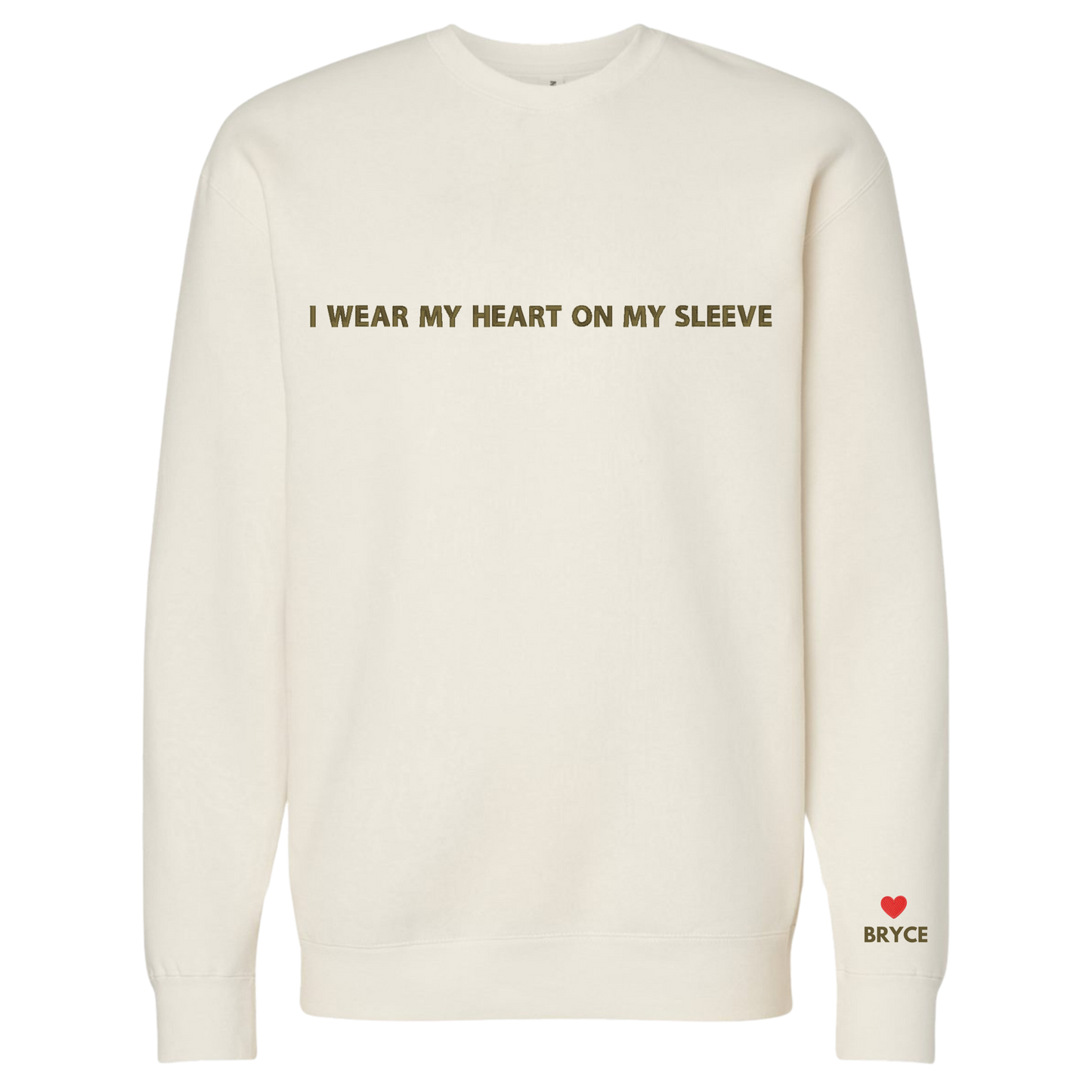 Maas Heart On My Sleeve Crewnecks