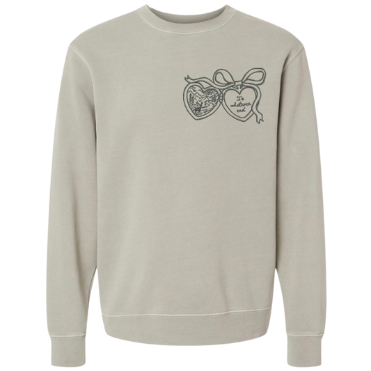 To Whatever End Locket Crewneck