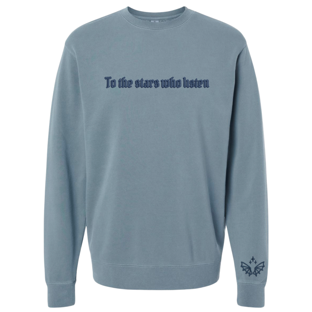 Stars Who Listen Literary Lines Crewneck