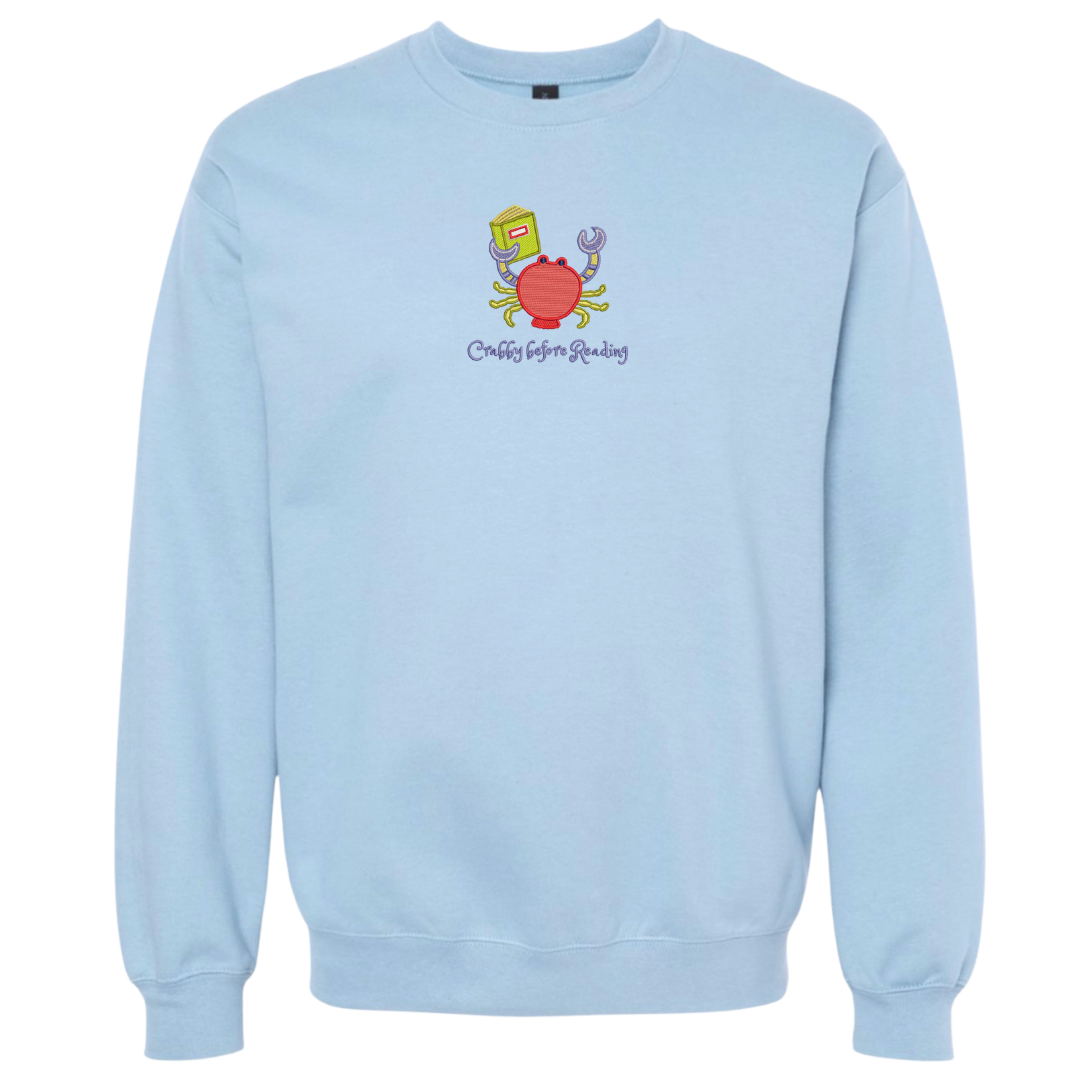 Crabby Before Reading Crewneck
