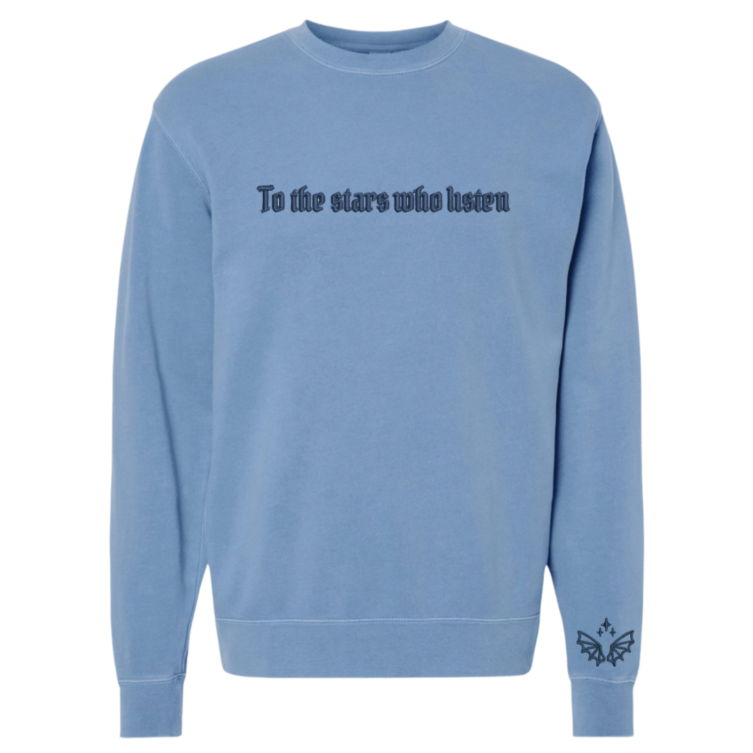 Stars Who Listen Literary Lines Crewneck