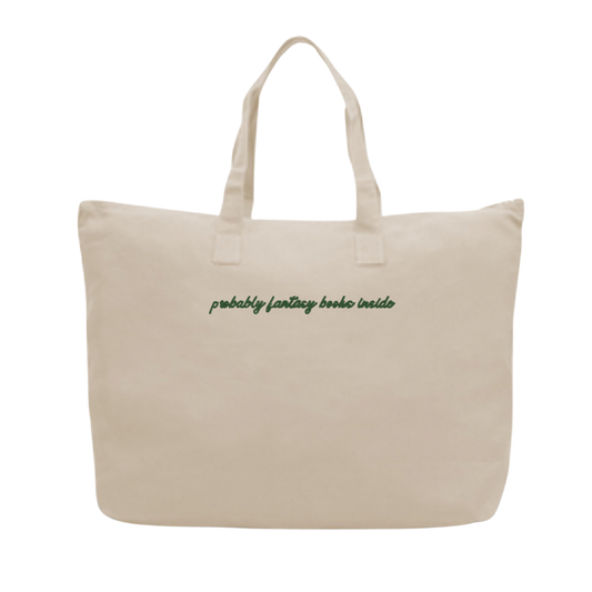 Large Canvas Tote- Fantasy Books Inside