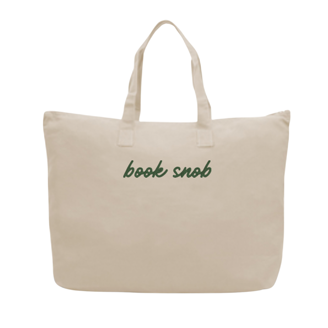 Large Canvas Tote- Book Snob