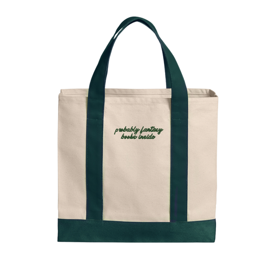 Medium Canvas Tote- Fantasy Books Inside