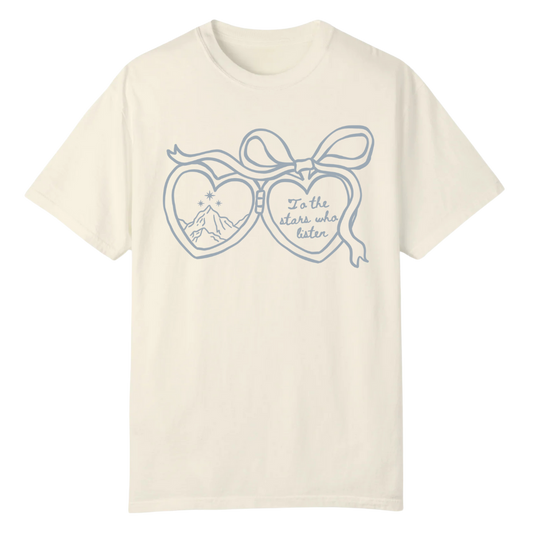 Printed Stars who Listen Locket Tee