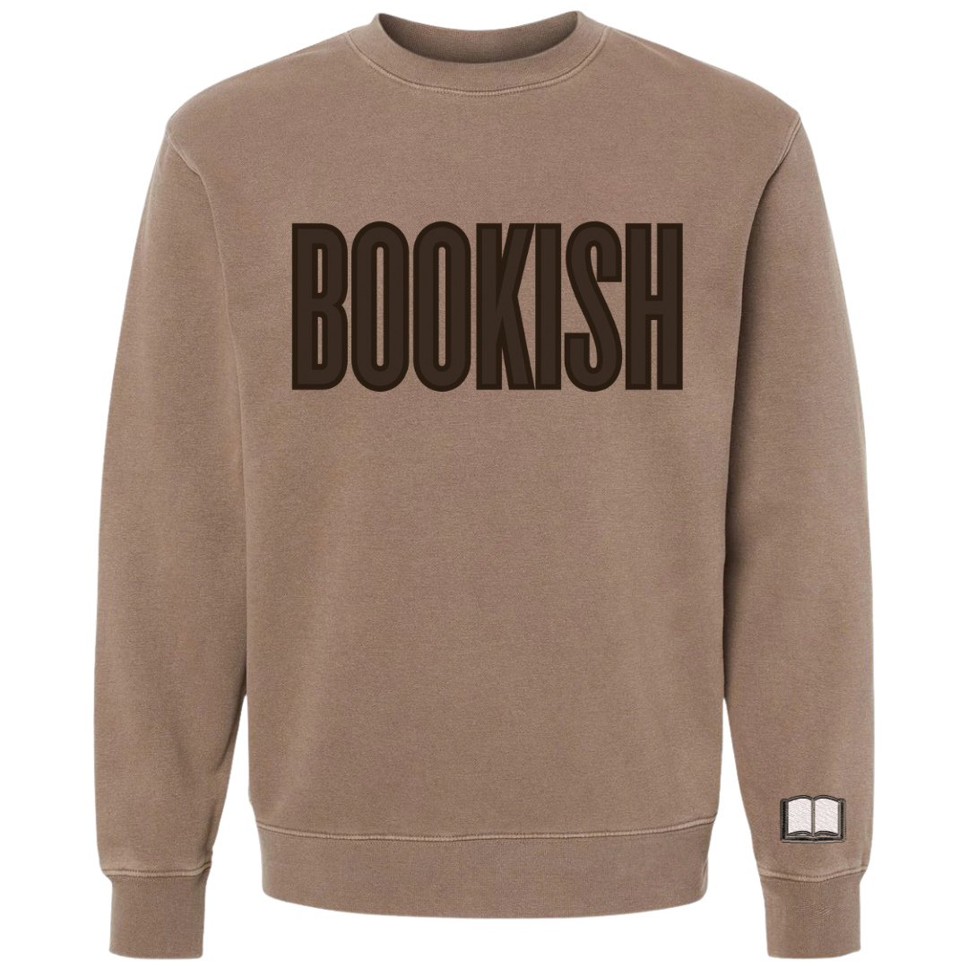 Printed Bookish Brown Crewneck