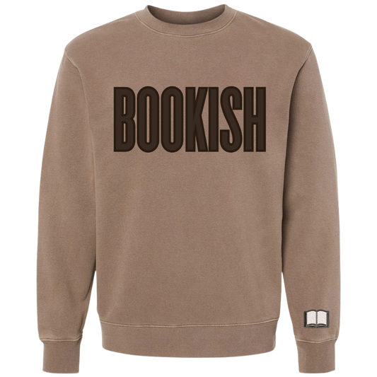 Printed Bookish Brown Crewneck